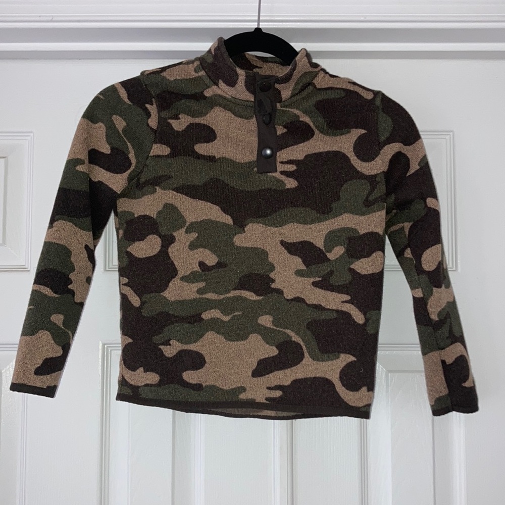 Boys Camo Sweater